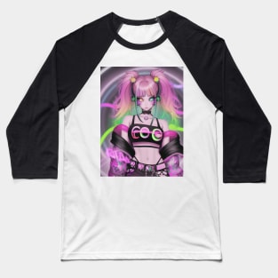 sexy yellow green  eyes manga fashion girl Baseball T-Shirt